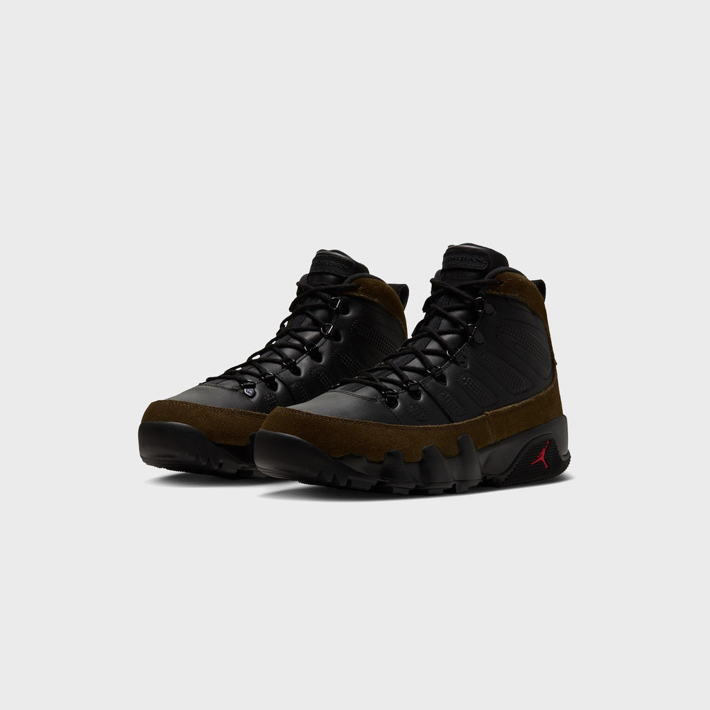 Jordan Air Jordan 9 Retro Boot NRG - Black / Light Olive / True Red