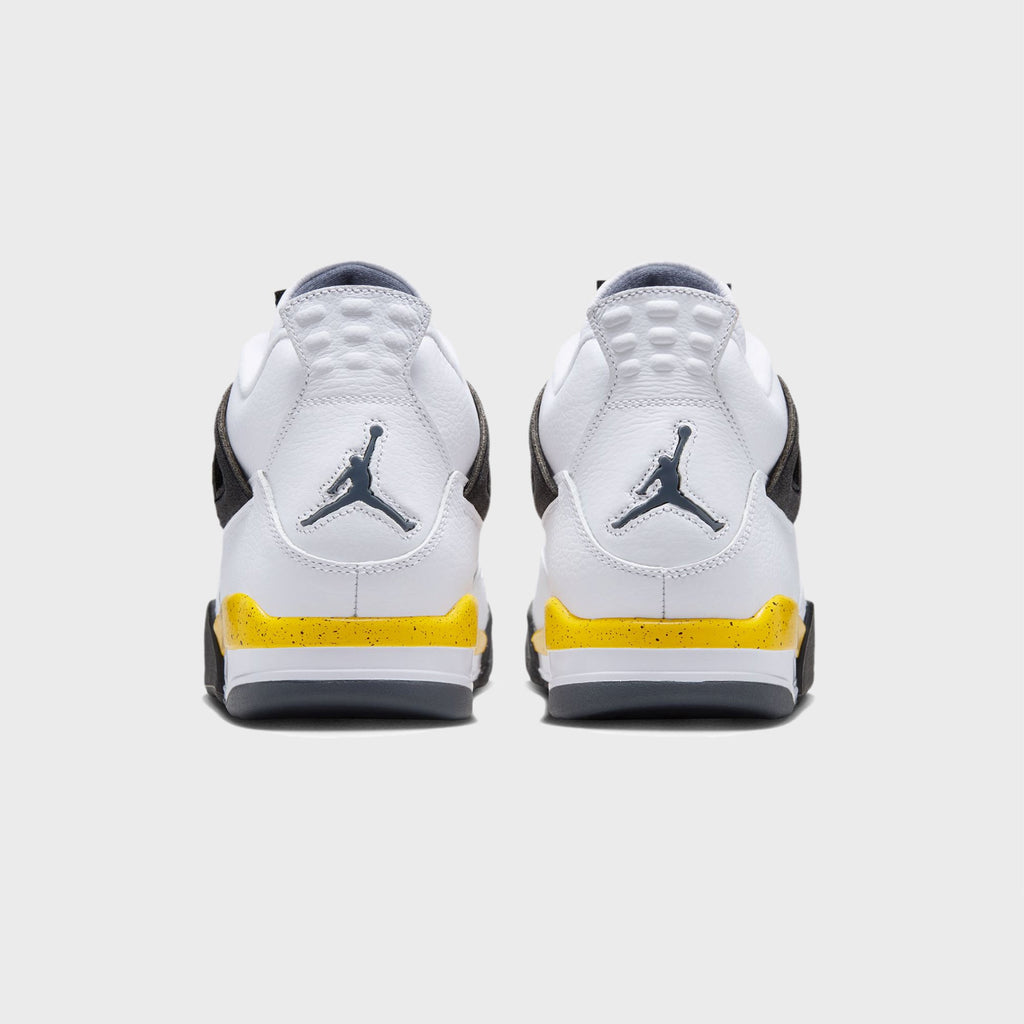 Jordan Air Jordan 4 - White / Dark Blue Grey / Black / Tour Yellow