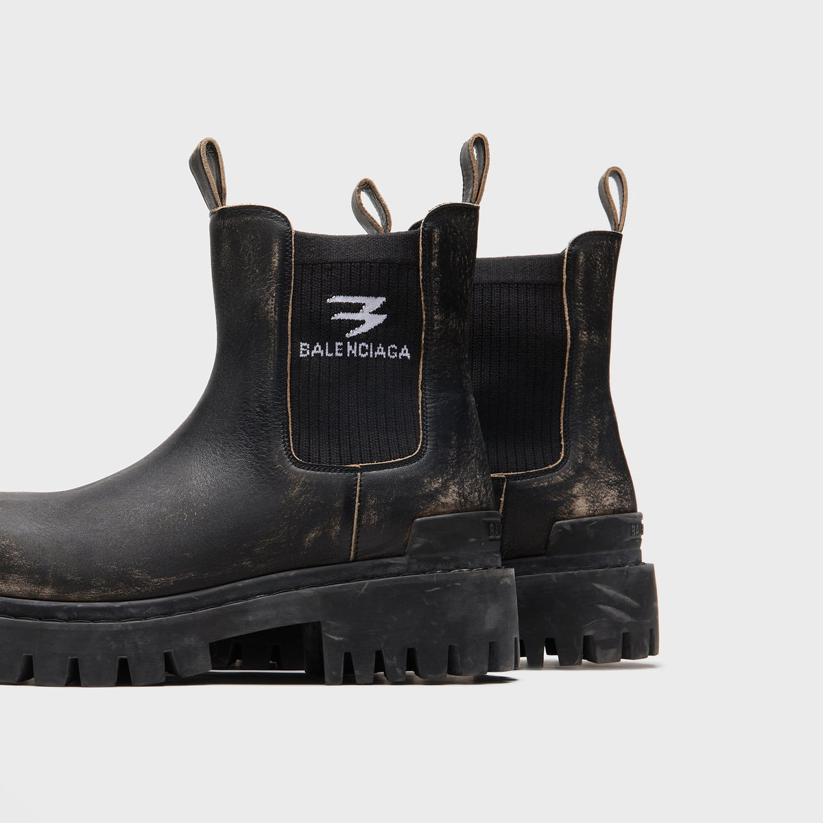 Balenciaga Strike Chelsea Boot - Black / Beige