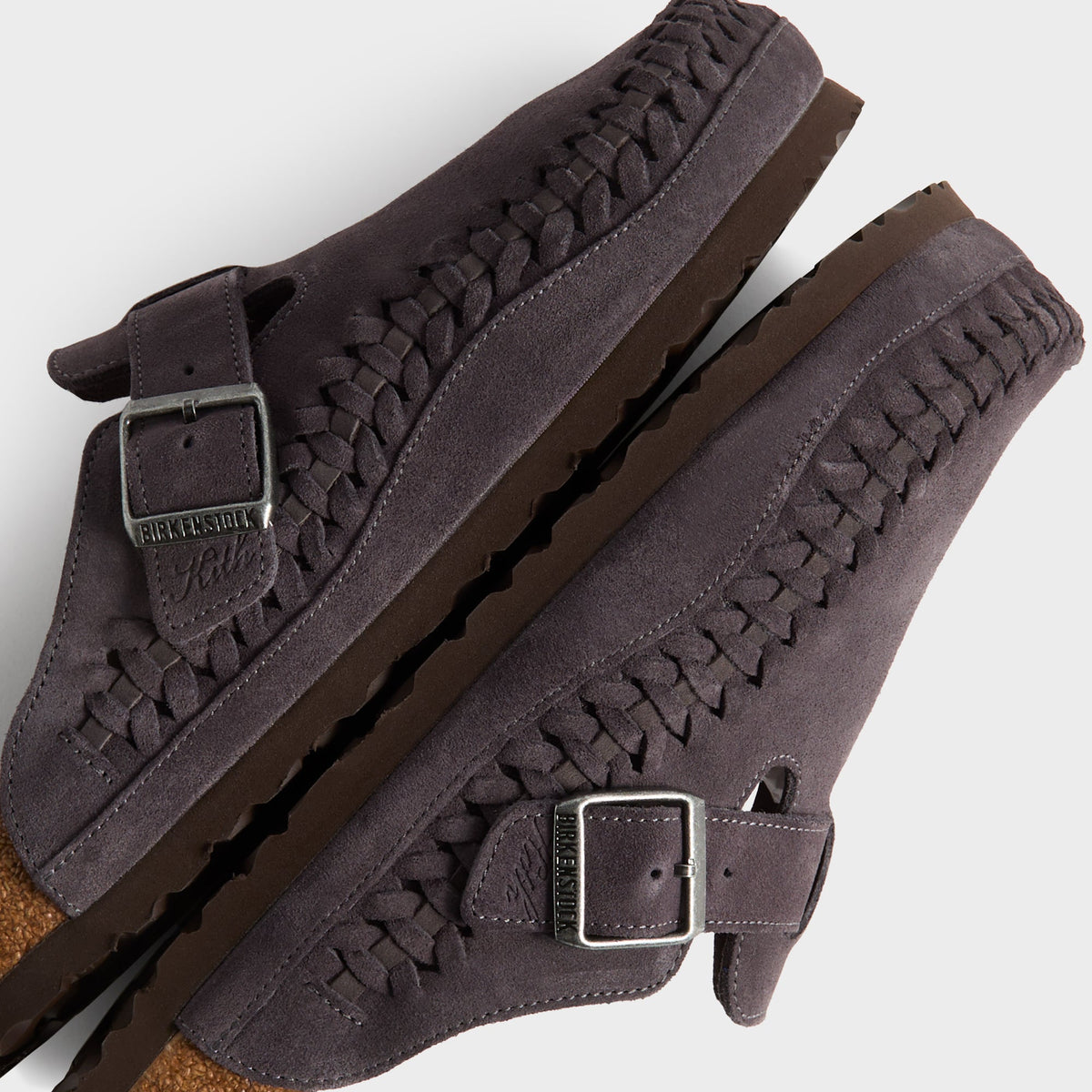 Kith for Birkenstock Boston Braided - Rabbit Grey