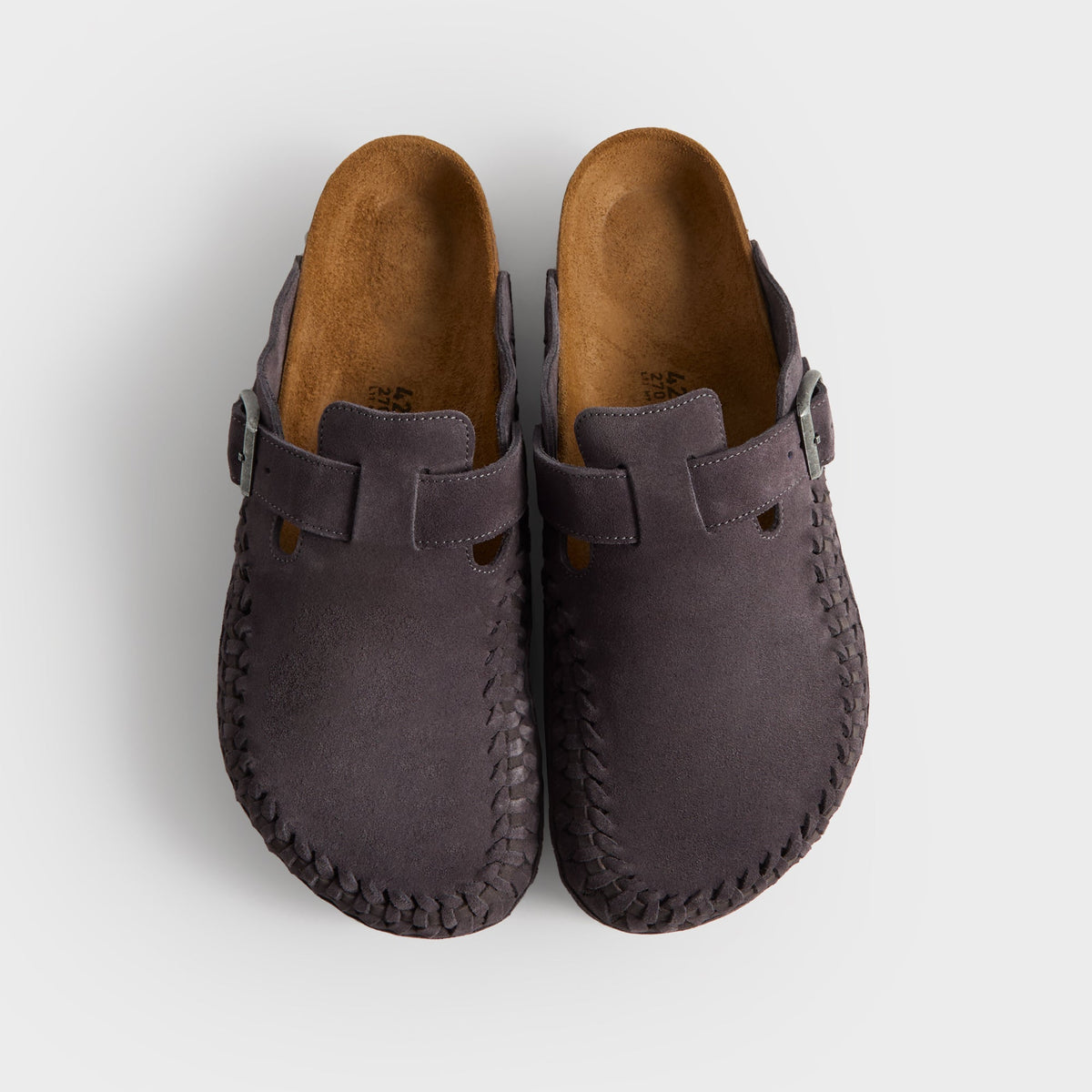 Kith for Birkenstock Boston Braided - Rabbit Grey