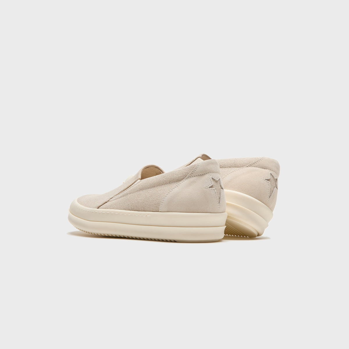 Rick Owens Temple Penta Boat Sneaks - Natural / Milk