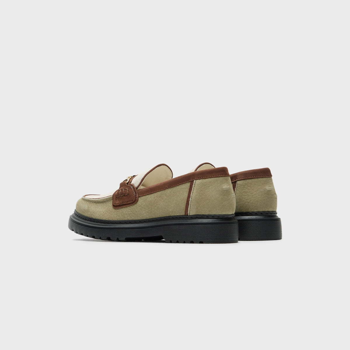Filling Pieces Loafer Grain - Beige / Green
