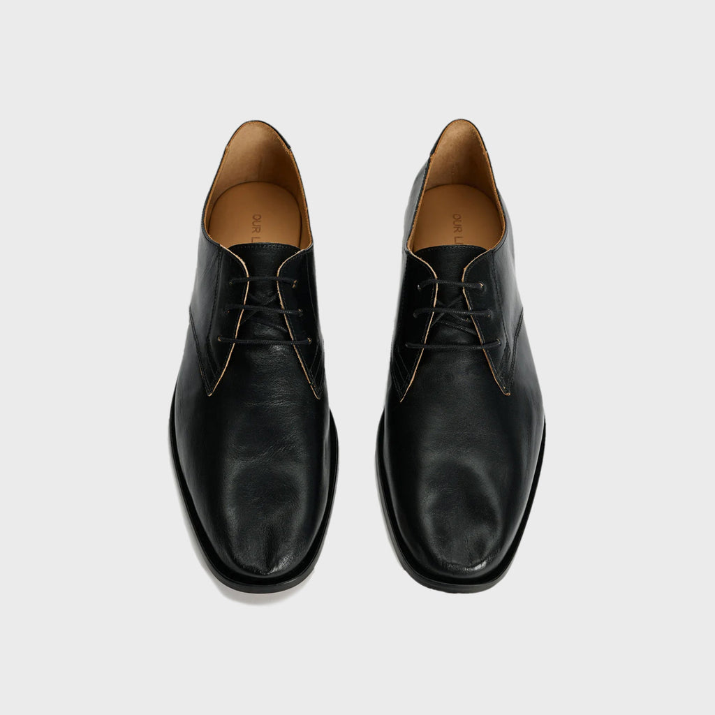 Our Legacy Collapsing Consultant Derby - True Dye Black Leather