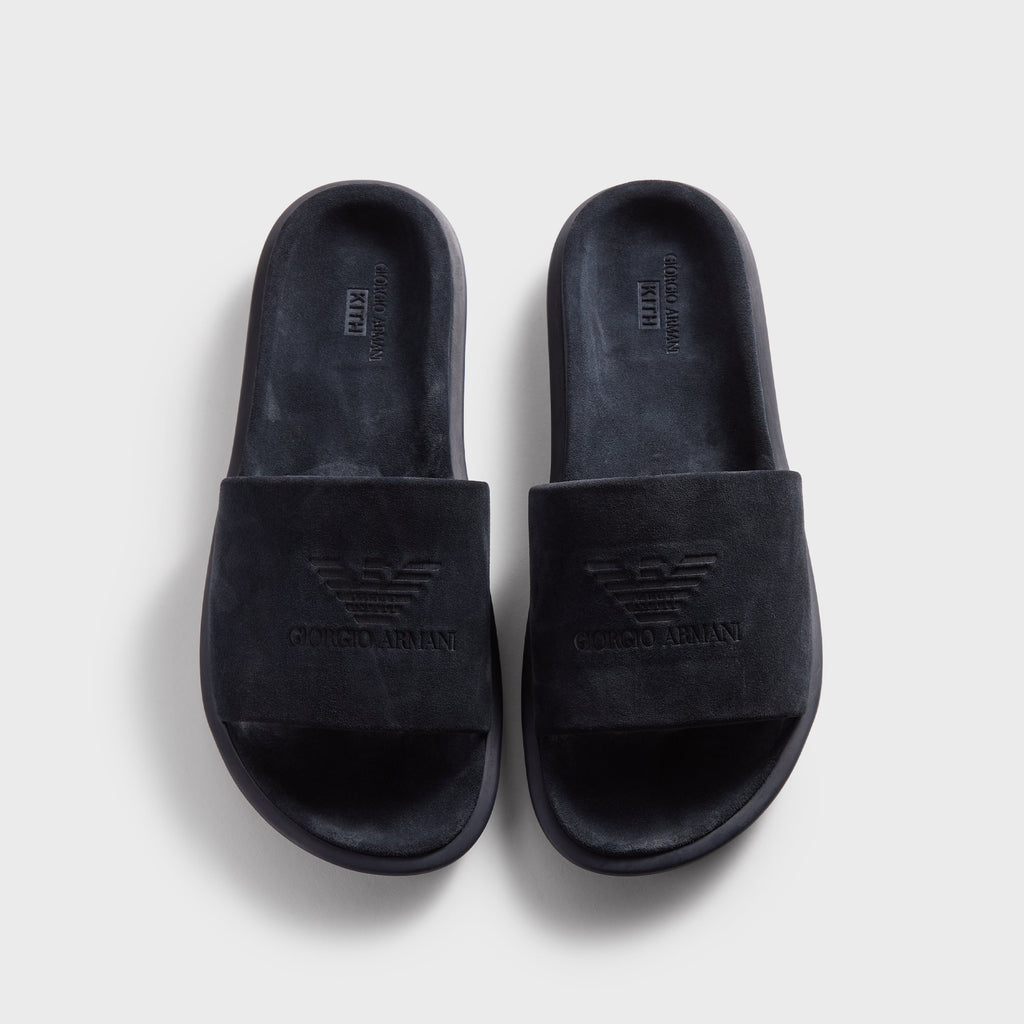 Giorgio Armani & Kith Suede Slides - Tempesta