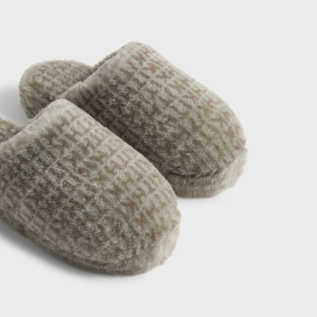 Kith Women Monogram Shearling Slippers - Palais