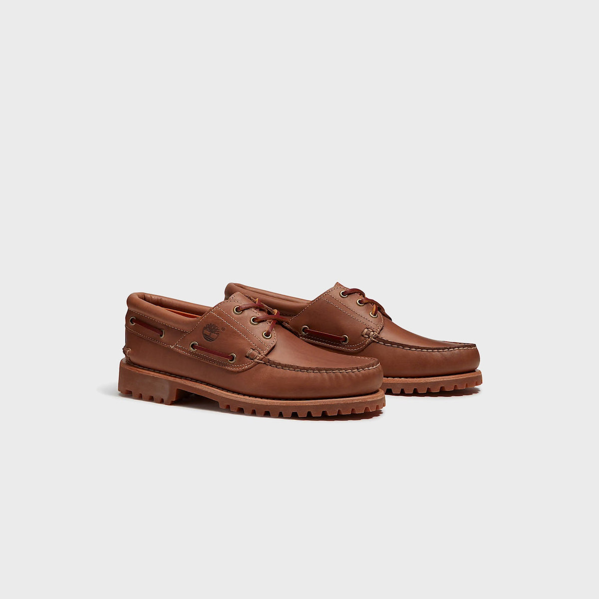 Timberland Authentic Three-Eye Lug Handsewn Boat - Medium Brown Full-Grain