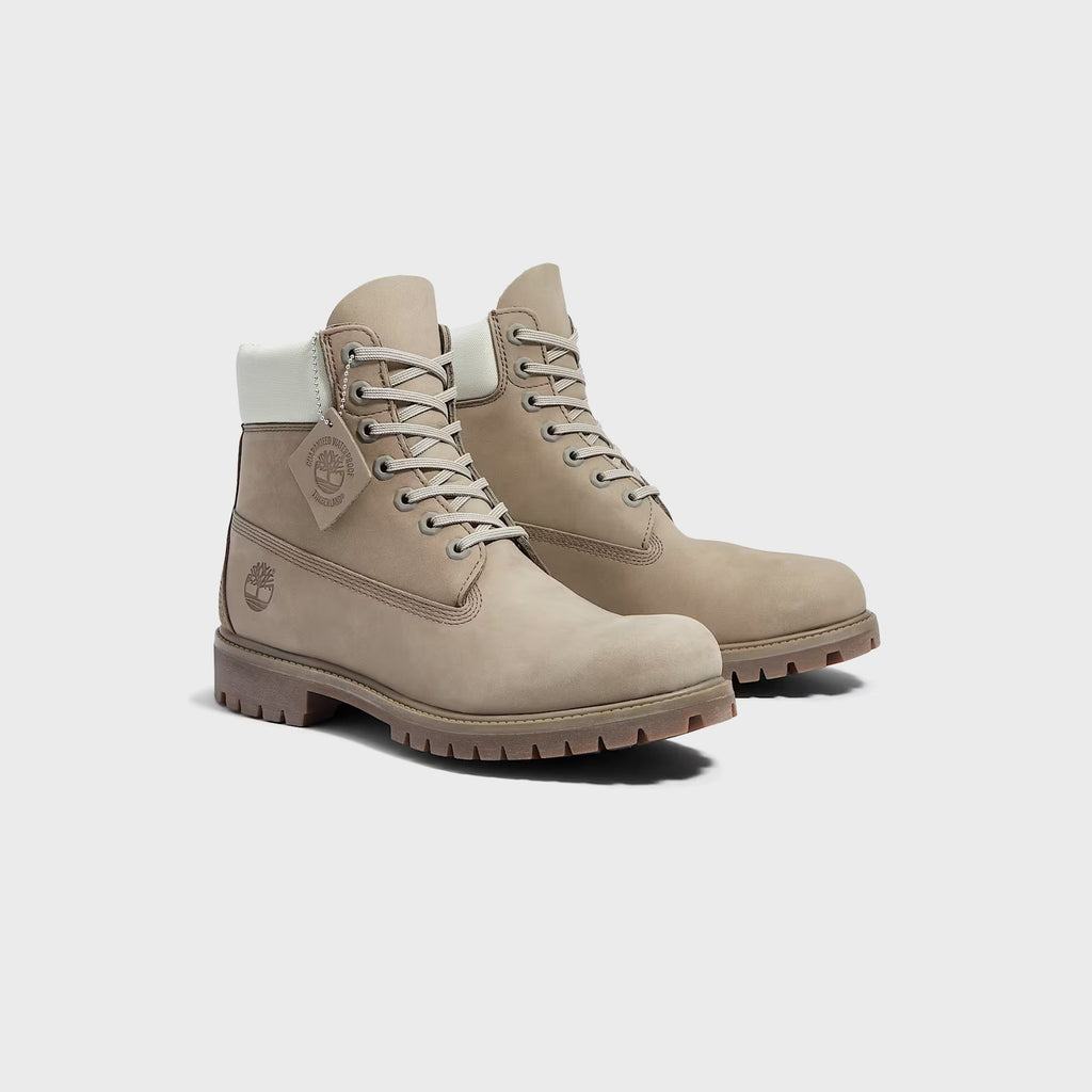 Timberland Premium 6-Inch Waterproof Boot - Grey Nubuck / Light Green