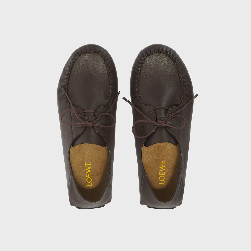 Loewe Rambla Boat Shoe - Dark Brown