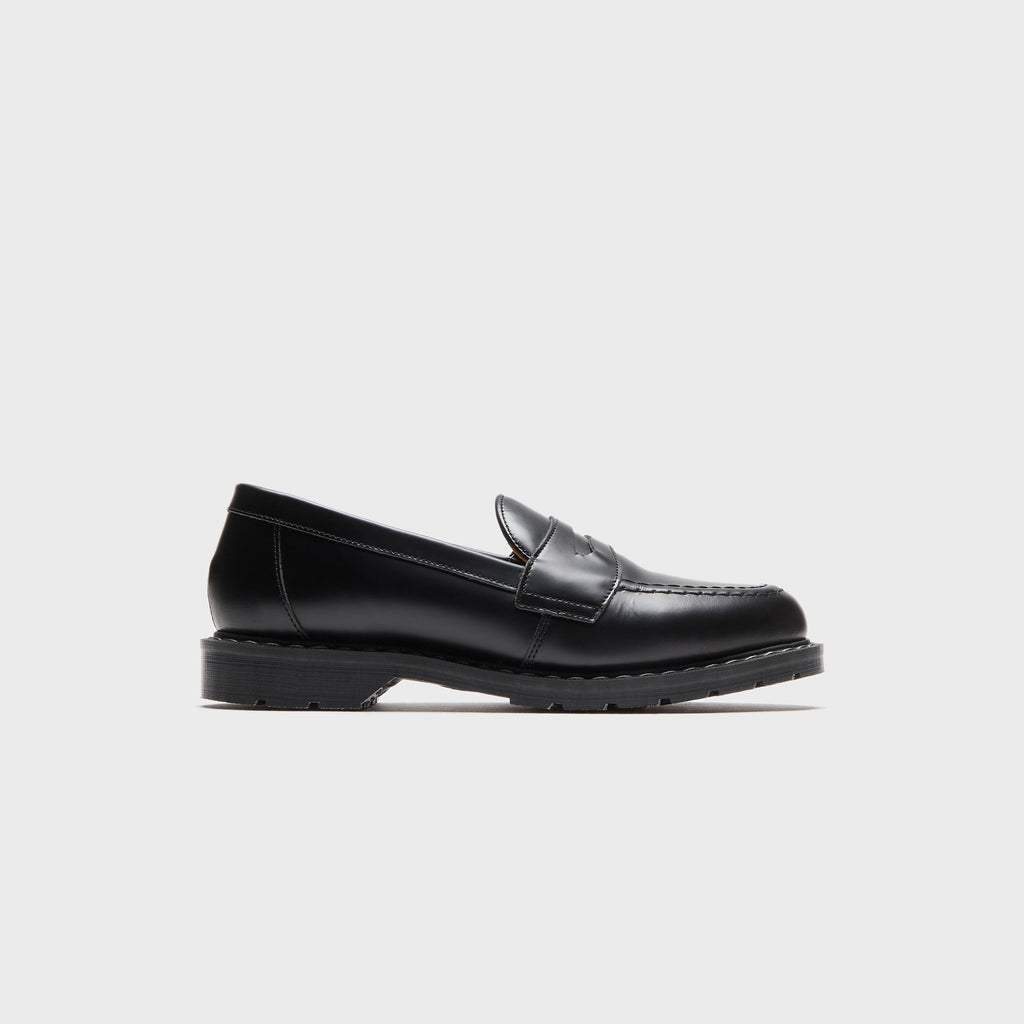 Solovair Hi-Shine Penny Loafer - Black