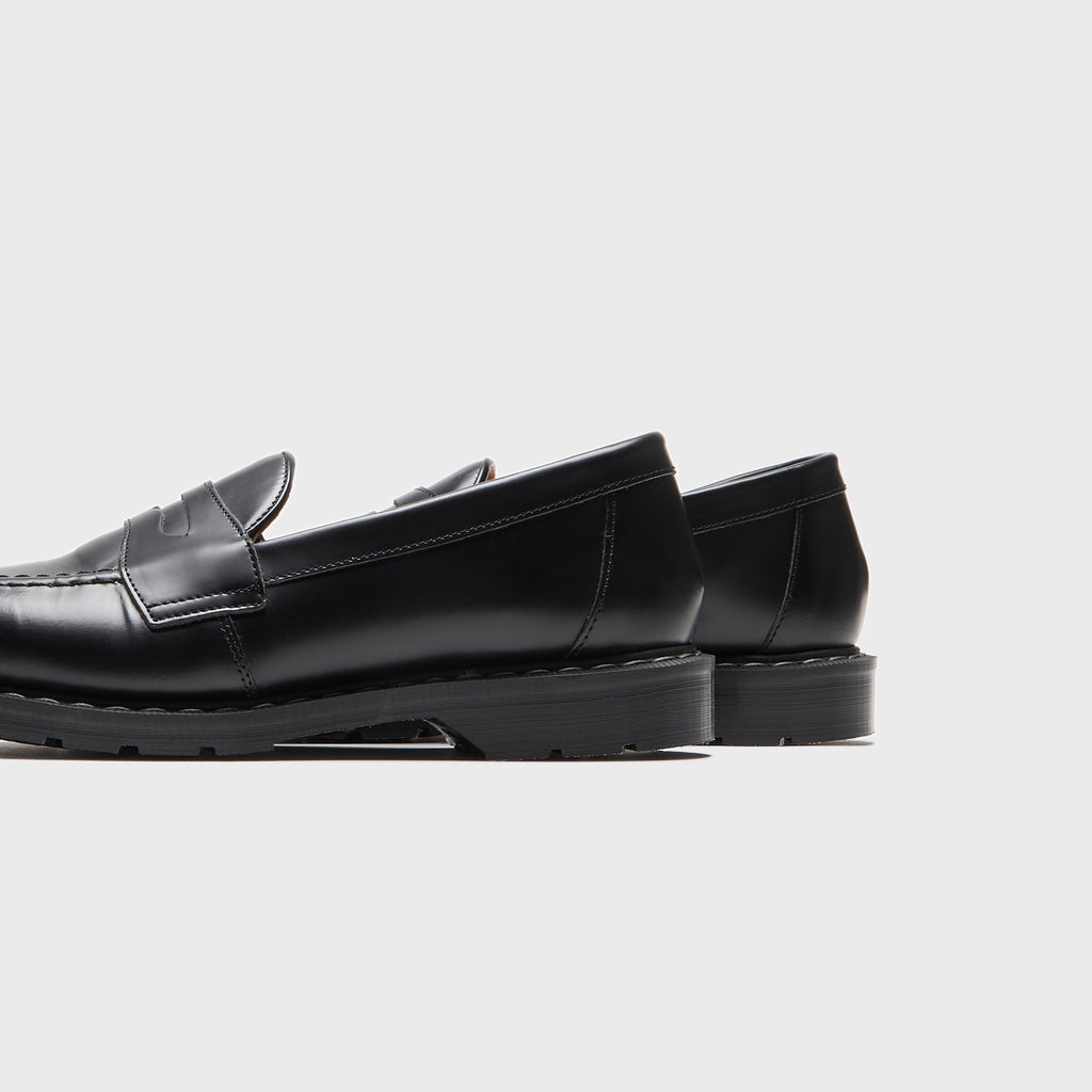 Solovair Hi-Shine Penny Loafer - Black