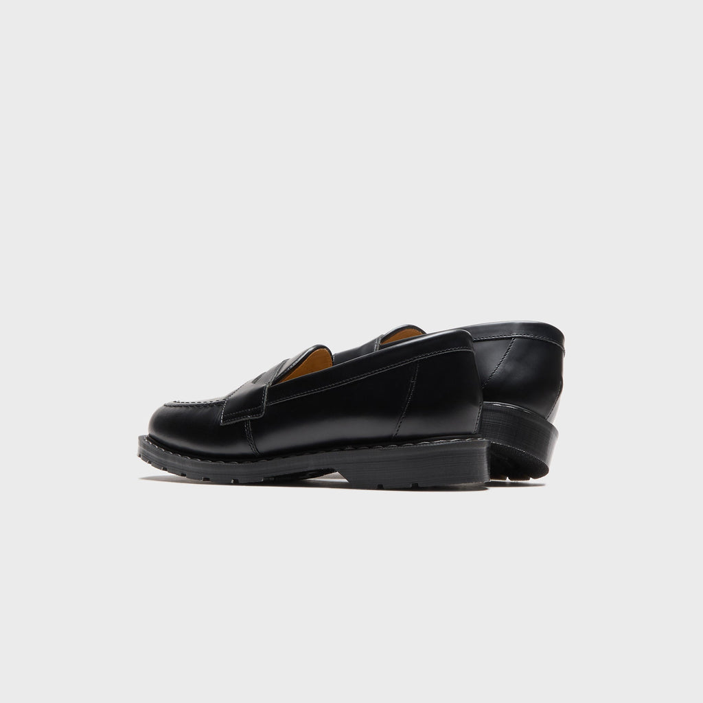 Solovair Hi-Shine Penny Loafer - Black