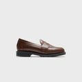 Solovair Gaucho Crazy Horse Penny Loafer - Dark Brown