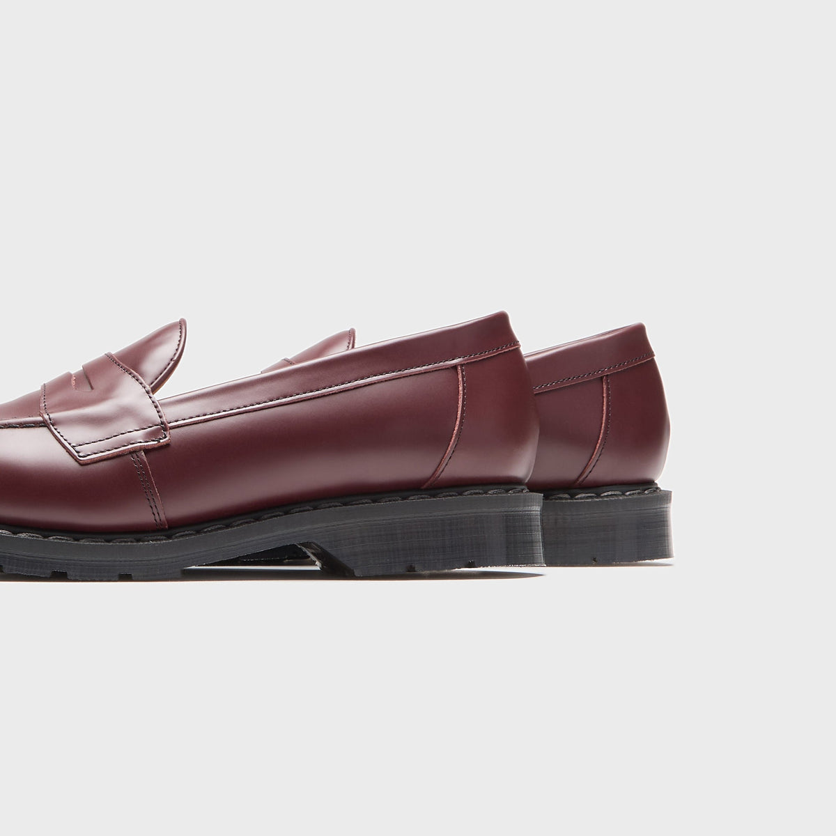 Solovair Hi-Shine Penny Loafer - Oxblood