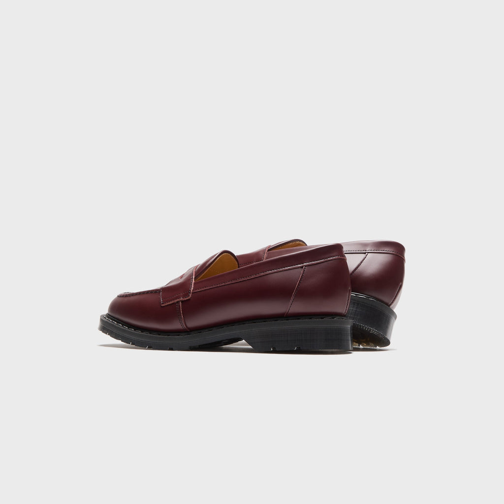 Solovair Hi-Shine Penny Loafer - Oxblood