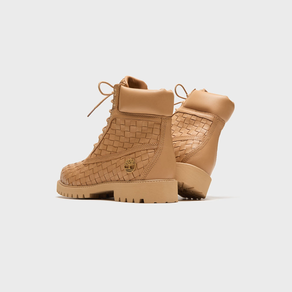 Timberland Textured Premium 6-Inch Boots - Beige Full Grain
