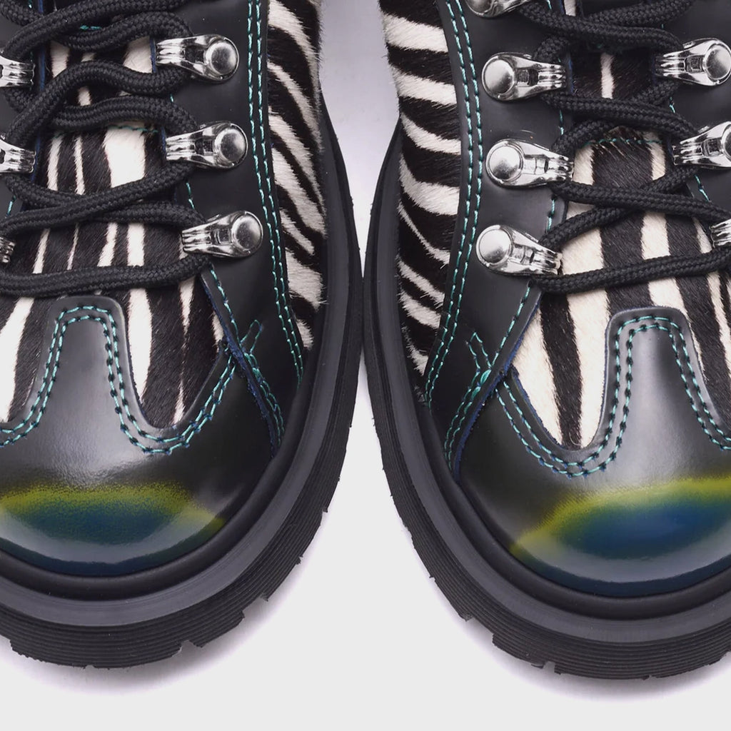 Dr. Martens x Brain Dead Wayborn Boot - Black / Olive / Zebra