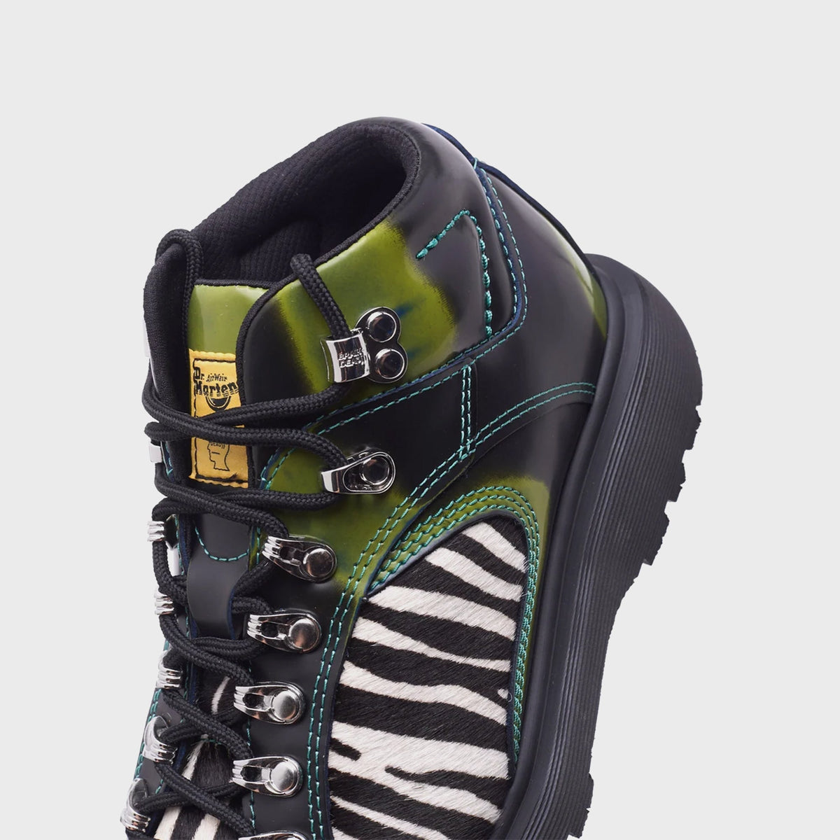 Dr. Martens x Brain Dead Wayborn Boot - Black / Olive / Zebra