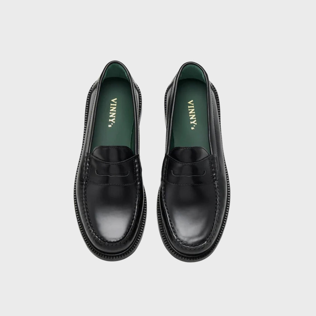 VINNY's Yardee Moccasin Loafer - Black